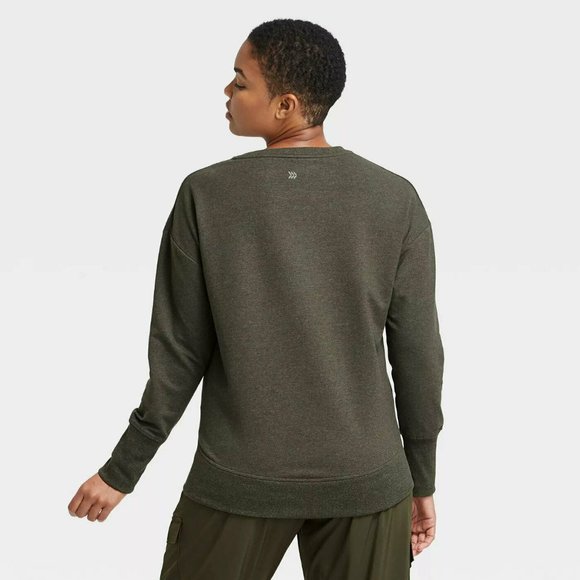 Women's French Terry Crewneck Pullover - Picture 4 of 4